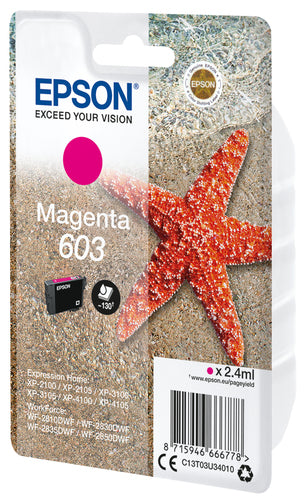 Epson C13T03U34010 ink cartridge 1 pc(s) Original Standard Yield Magenta Epson C13T03U34010 ink cartridge 1 pc(s) Original Standard Yield Magenta